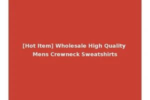 [Hot Item] Wholesale High Quality Mens Crewneck Sweatshirts