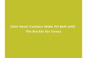 [Hot Item] Fashion Wide PU Belt with Pin Buckle for Dress