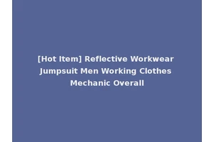 [Hot Item] Reflective Workwear Jumpsuit Men Working Clothes Mechanic Overall