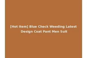 [Hot Item] Blue Check Weeding Latest Design Coat Pant Men Suit