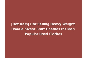 [Hot Item] Hot Selling Heavy Weight Hoodie Sweat Shirt Hoodies for Men Popular Used Clothes