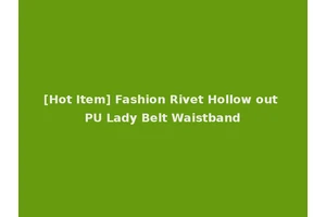[Hot Item] Fashion Rivet Hollow out PU Lady Belt Waistband