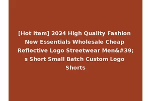 [Hot Item] 2024 High Quality Fashion New Essentials Wholesale Cheap Reflective Logo Streetwear Men's Short Small Batch Custom Logo Shorts