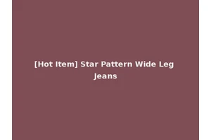 [Hot Item] Star Pattern Wide Leg Jeans