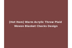 [Hot Item] Warm Acrylic Throw Plaid Woven Blanket Checks Design