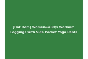 [Hot Item] Women's Workout Leggings with Side Pocket Yoga Pants