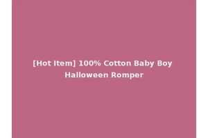 [Hot Item] 100% Cotton Baby Boy Halloween Romper