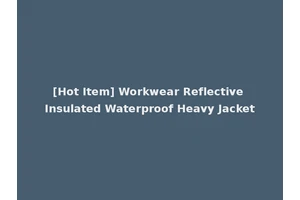 [Hot Item] Workwear Reflective Insulated Waterproof Heavy Jacket