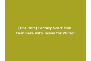 [Hot Item] Factory Scarf Man Cashmere with Tassel for Winter