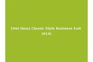 [Hot Item] Classic Style Business Suit (614)