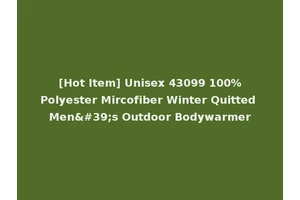 [Hot Item] Unisex 43099 100%Polyester Mircofiber Winter Quitted Men's Outdoor Bodywarmer