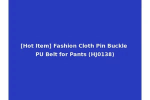 [Hot Item] Fashion Cloth Pin Buckle PU Belt for Pants (HJ0138)