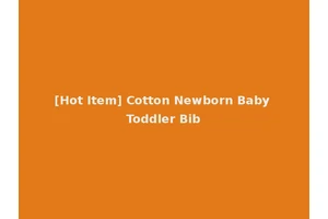 [Hot Item] Cotton Newborn Baby Toddler Bib
