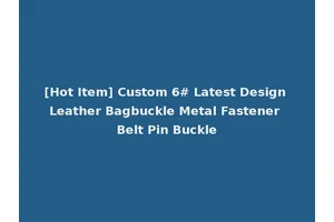 [Hot Item] Custom 6# Latest Design Leather Bagbuckle Metal Fastener Belt Pin Buckle
