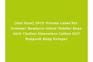 [Hot Item] 1PCS Private Label Rts Summer Newborn Infant Toddler Boys Girls Clothes Sleeveless Cotton DOT Bodysuit Baby Romper