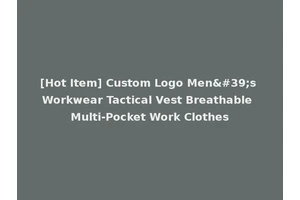 [Hot Item] Custom Logo Men's Workwear Tactical Vest Breathable Multi-Pocket Work Clothes