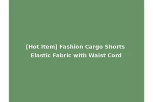 [Hot Item] Fashion Cargo Shorts Elastic Fabric with Waist Cord