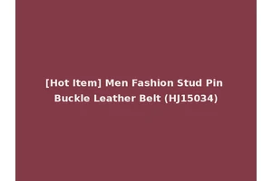 [Hot Item] Men Fashion Stud Pin Buckle Leather Belt (HJ15034)