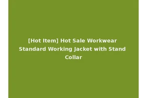 [Hot Item] Hot Sale Workwear Standard Working Jacket with Stand Collar