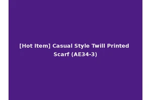 [Hot Item] Casual Style Twill Printed Scarf (AE34-3)