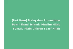 [Hot Item] Malaysian Rhinestone Pearl Shawl Islamic Muslim Hijab Female Plain Chiffon Scarf Hijab