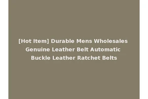 [Hot Item] Durable Mens Wholesales Genuine Leather Belt Automatic Buckle Leather Ratchet Belts