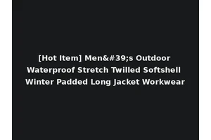 [Hot Item] Men's Outdoor Waterproof Stretch Twilled Softshell Winter Padded Long Jacket Workwear