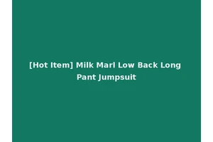 [Hot Item] Milk Marl Low Back Long Pant Jumpsuit