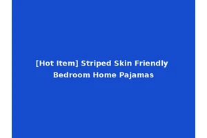 [Hot Item] Striped Skin Friendly Bedroom Home Pajamas