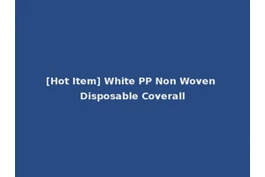 [Hot Item] White PP Non Woven Disposable Coverall