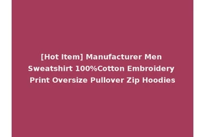[Hot Item] Manufacturer Men Sweatshirt 100%Cotton Embroidery Print Oversize Pullover Zip Hoodies