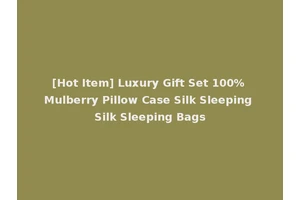 [Hot Item] Luxury Gift Set 100% Mulberry Pillow Case Silk Sleeping Silk Sleeping Bags