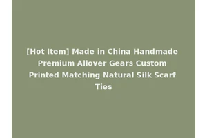 [Hot Item] Made in China Handmade Premium Allover Gears Custom Printed Matching Natural Silk Scarf Ties