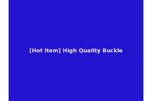[Hot Item] High Quality Buckle