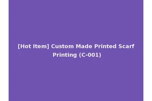 [Hot Item] Custom Made Printed Scarf Printing (C-001)