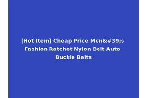 [Hot Item] Cheap Price Men's Fashion Ratchet Nylon Belt Auto Buckle Belts