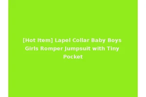 [Hot Item] Lapel Collar Baby Boys Girls Romper Jumpsuit with Tiny Pocket