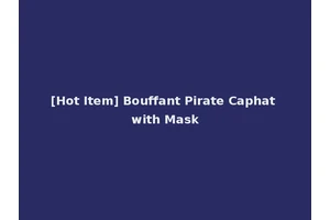 [Hot Item] Bouffant Pirate Caphat with Mask
