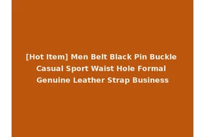 [Hot Item] Men Belt Black Pin Buckle Casual Sport Waist Hole Formal Genuine Leather Strap Business