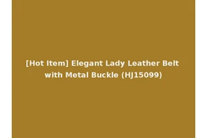 [Hot Item] Elegant Lady Leather Belt with Metal Buckle (HJ15099)