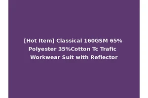 [Hot Item] Classical 160GSM 65% Polyester 35%Cotton Tc Trafic Workwear Suit with Reflector