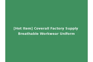 [Hot Item] Coverall Factory Supply Breathable Workwear Uniform