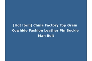 [Hot Item] China Factory Top Grain Cowhide Fashion Leather Pin Buckle Man Belt