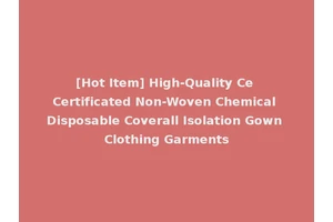 [Hot Item] High-Quality Ce Certificated Non-Woven Chemical Disposable Coverall Isolation Gown Clothing Garments