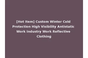 [Hot Item] Custom Winter Cold Protection High Visibility Antistatic Work Industry Work Reflective Clothing