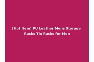 [Hot Item] PU Leather Mens Storage Racks Tie Racks for Men