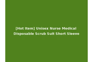[Hot Item] Unisex Nurse Medical Disposable Scrub Suit Short Sleeve