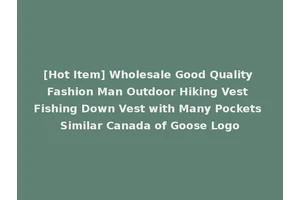 [Hot Item] Wholesale Good Quality Fashion Man Outdoor Hiking Vest Fishing Down Vest with Many Pockets Similar Canada of Goose Logo