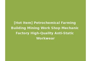 [Hot Item] Petrochemical Farming Building Mining Work Shop Mechanic Factory High-Quality Anti-Static Workwear