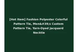 [Hot Item] Fashion Polyester Colorful Pattern Tie, Men's Custom Pattern Tie, Yarn-Dyed Jacquard Necktie